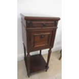 A Continental side cabinet with a marble top - 90cm x 38cm