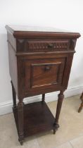 A Continental side cabinet with a marble top - 90cm x 38cm