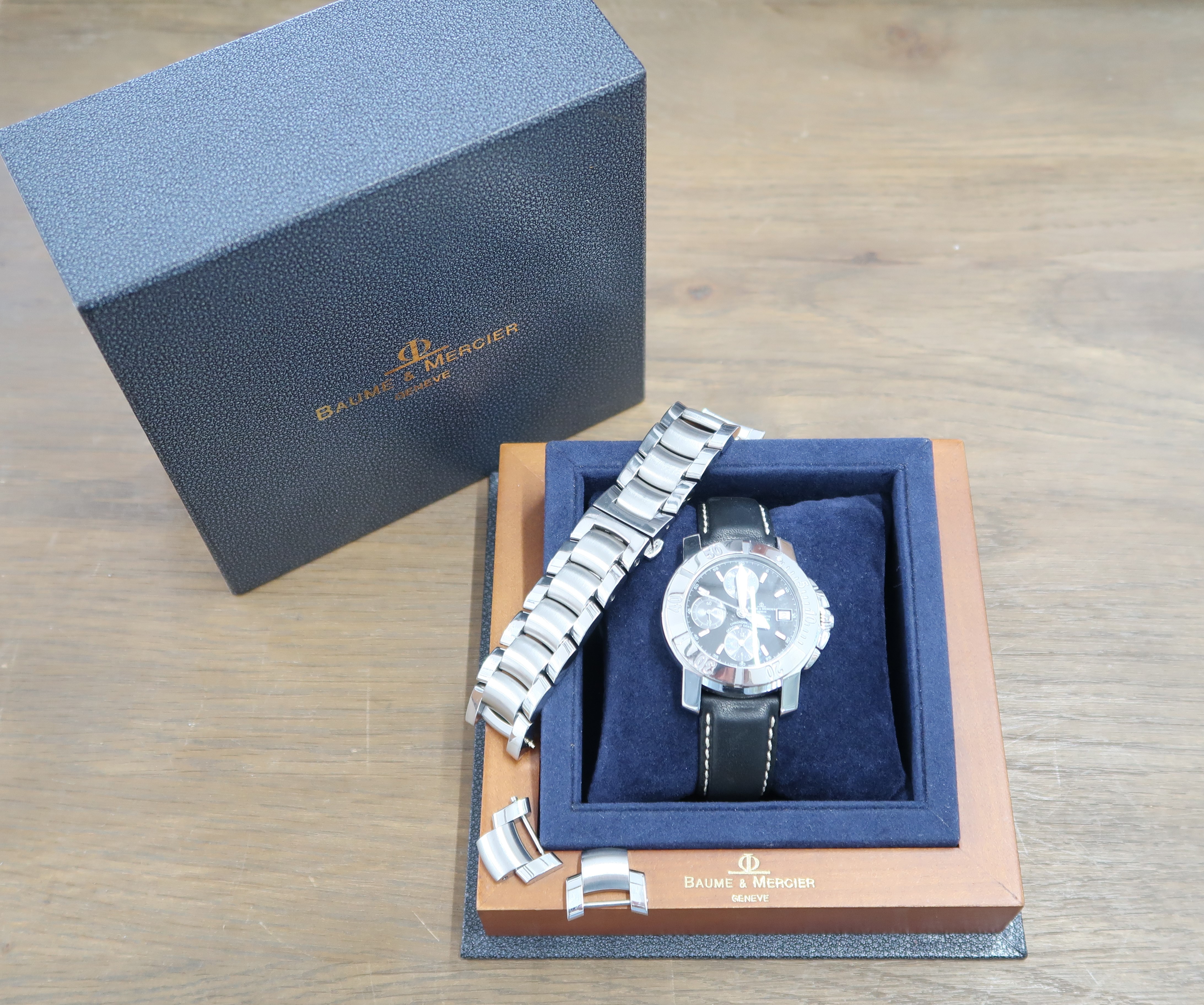 A Gents Baumer Mercier stainless steel automatic Capeland chronograph, case 40mm with stainless - Bild 6 aus 7