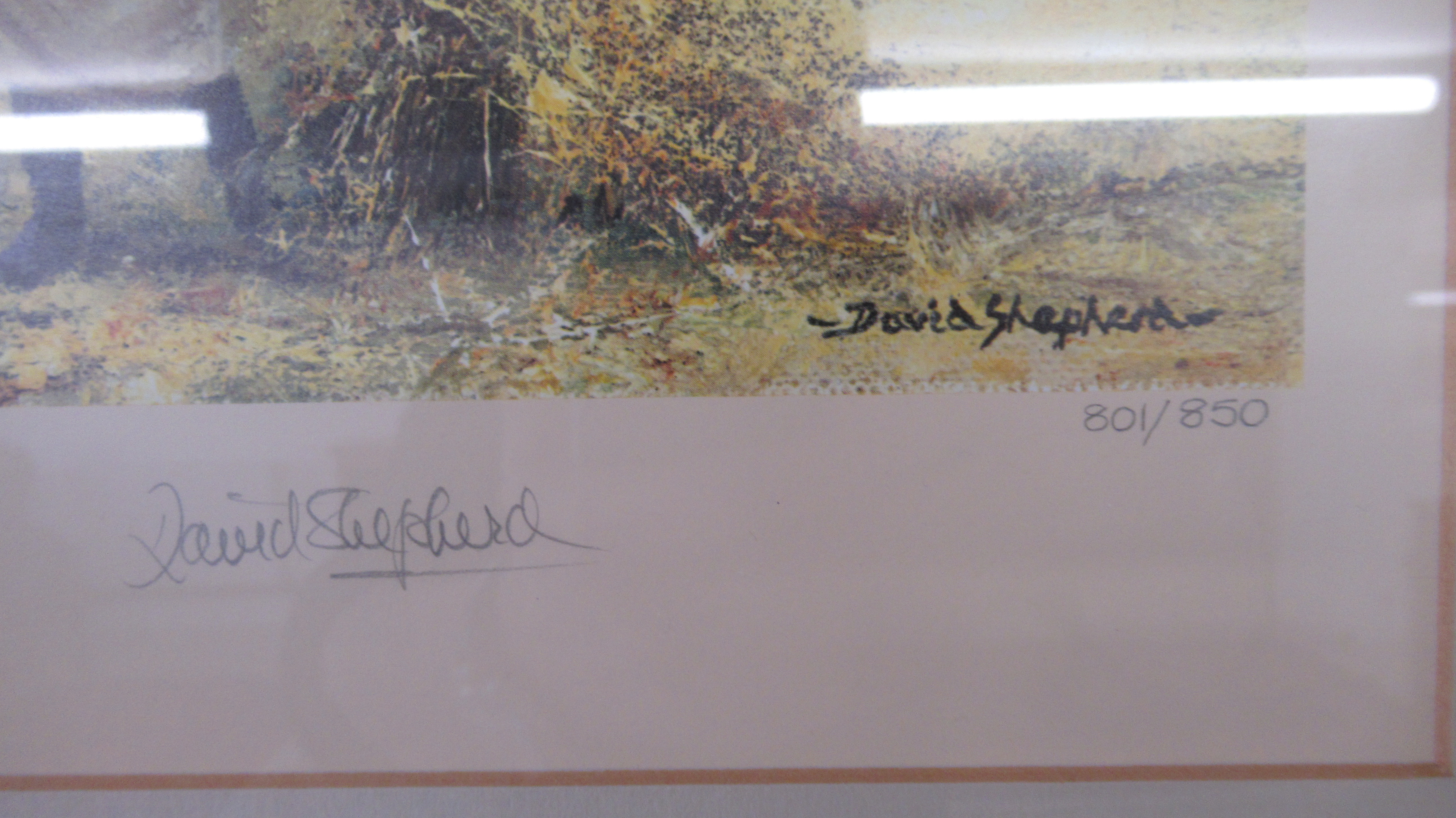 Two David Shepherd signed and numbered prints; 'While the Sun Shines' #801/850 43cm x 28cm, and ' - Bild 5 aus 6