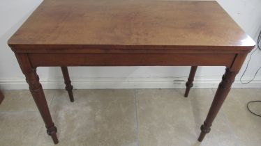 A 19th century mahogany card table - Width 91cm