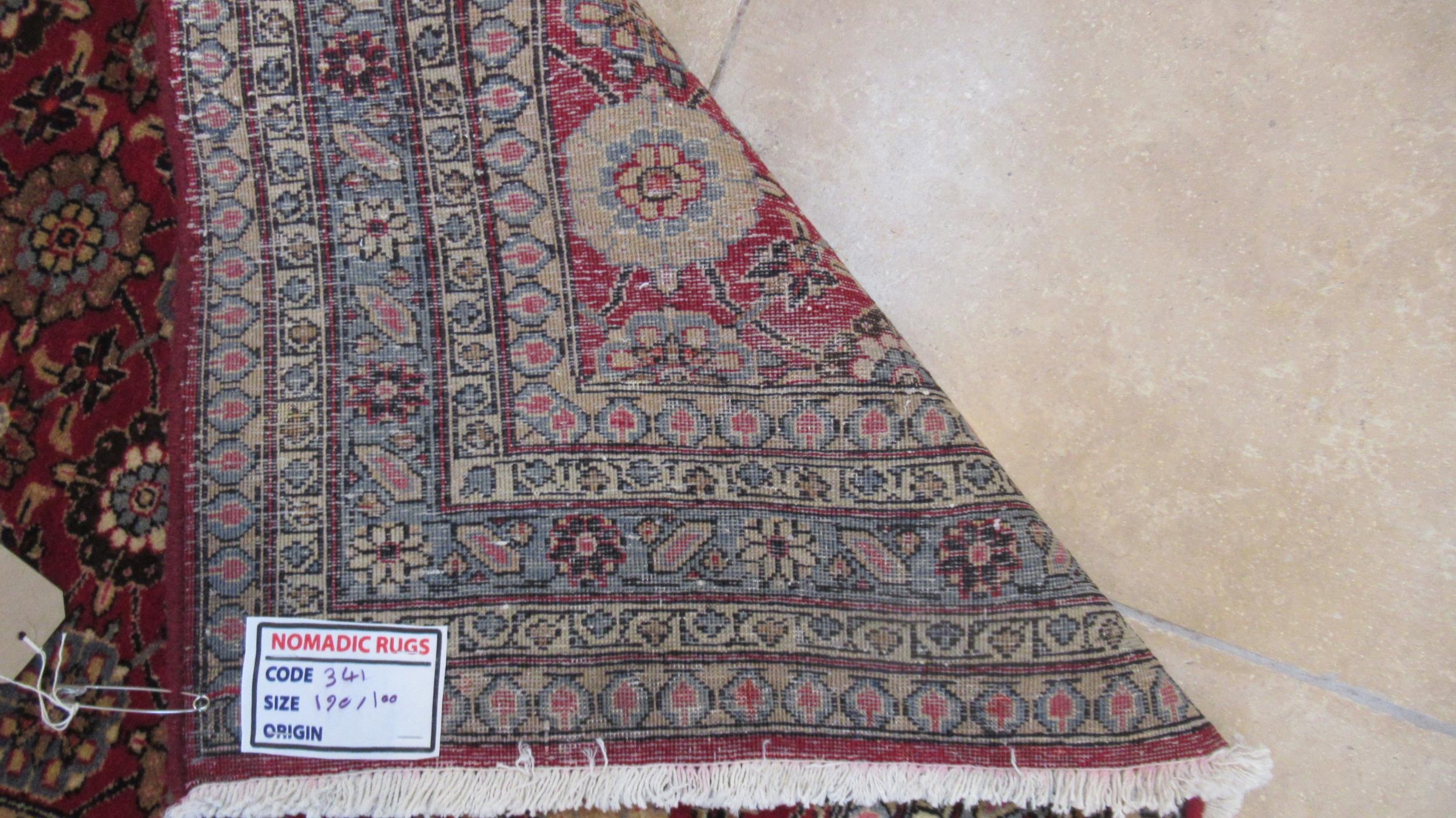 A hand knotted woollen Veramin rug - 1.94m x 1.00m - Image 2 of 2