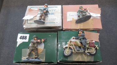 King and Country Lead Figures -assorted lead figures including a motorcycle, please see images