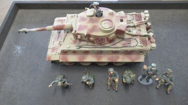 King and Country Lead Figures - assorted lead figures including a Panzer tank, please see images