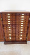 A good quality 19th century mahogany collectors cabinet with 30 drawers - all drawers running