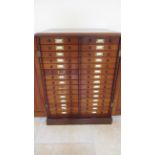 A good quality 19th century mahogany collectors cabinet with 30 drawers - all drawers running