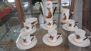 A Reynard the Fox Doulton coffee set