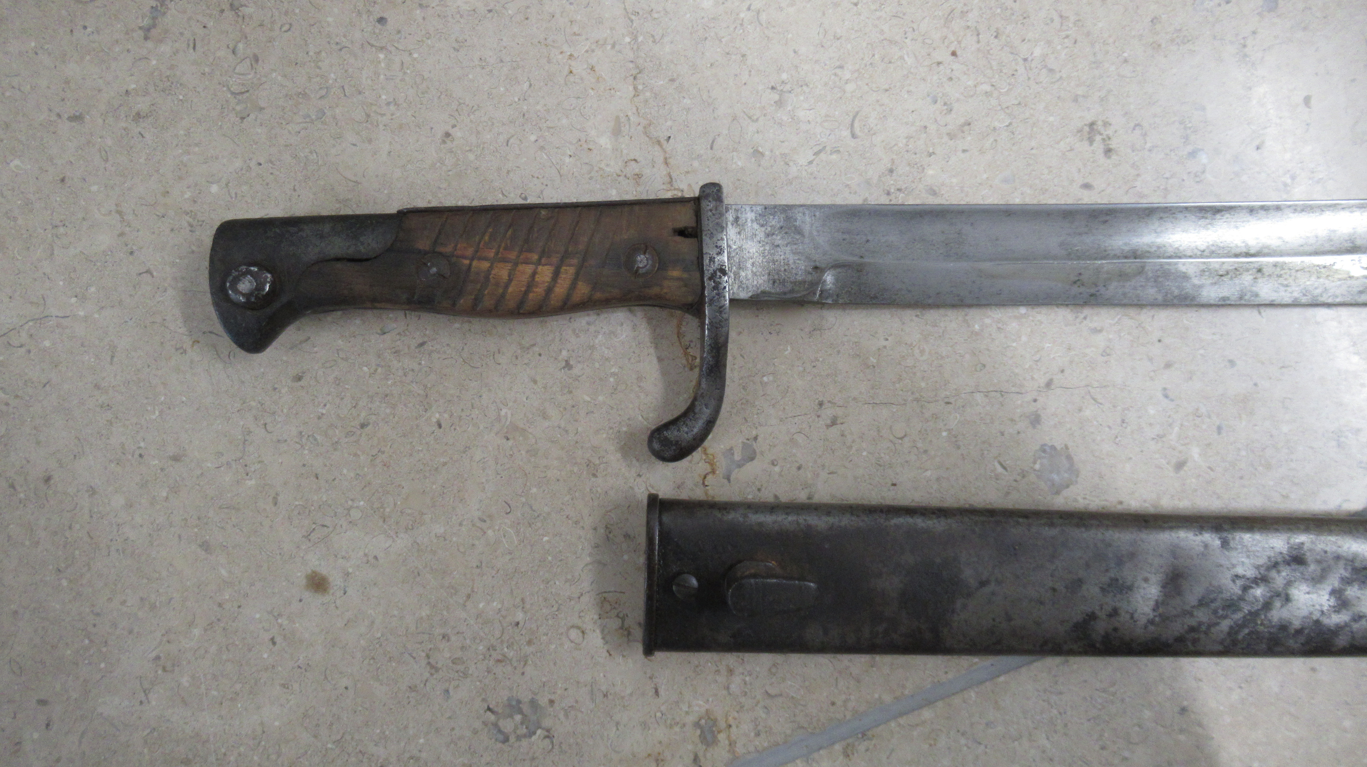 A sword and scabbard and a bayonet - Image 3 of 3