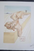 Salvador Dali - Print, unframed - Gianni Schicchis Bite Inferno - 18cm x 25cm - signed