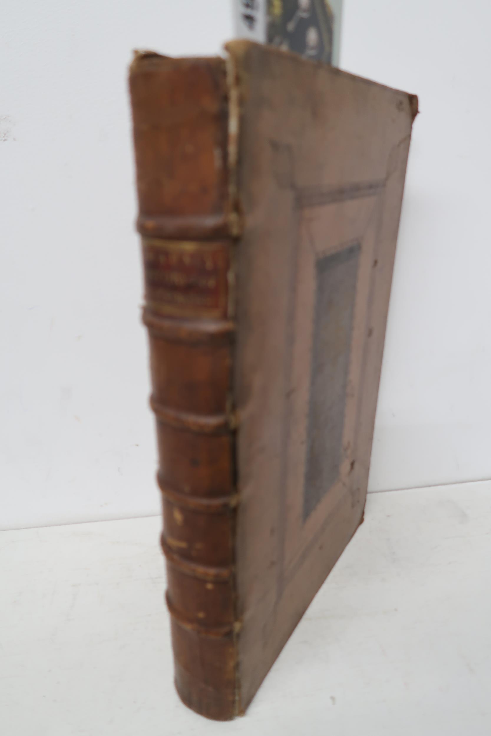 A leather bound book - Chauncy History of Hertfordshire - Image 2 of 4
