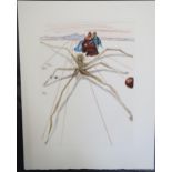 Salvador Dali - Print, unframed - Arochne Purgatory - 18cm x 24cm - unsigned