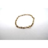 A 9ct yellow gold link bracelet, approx 8.8 grams