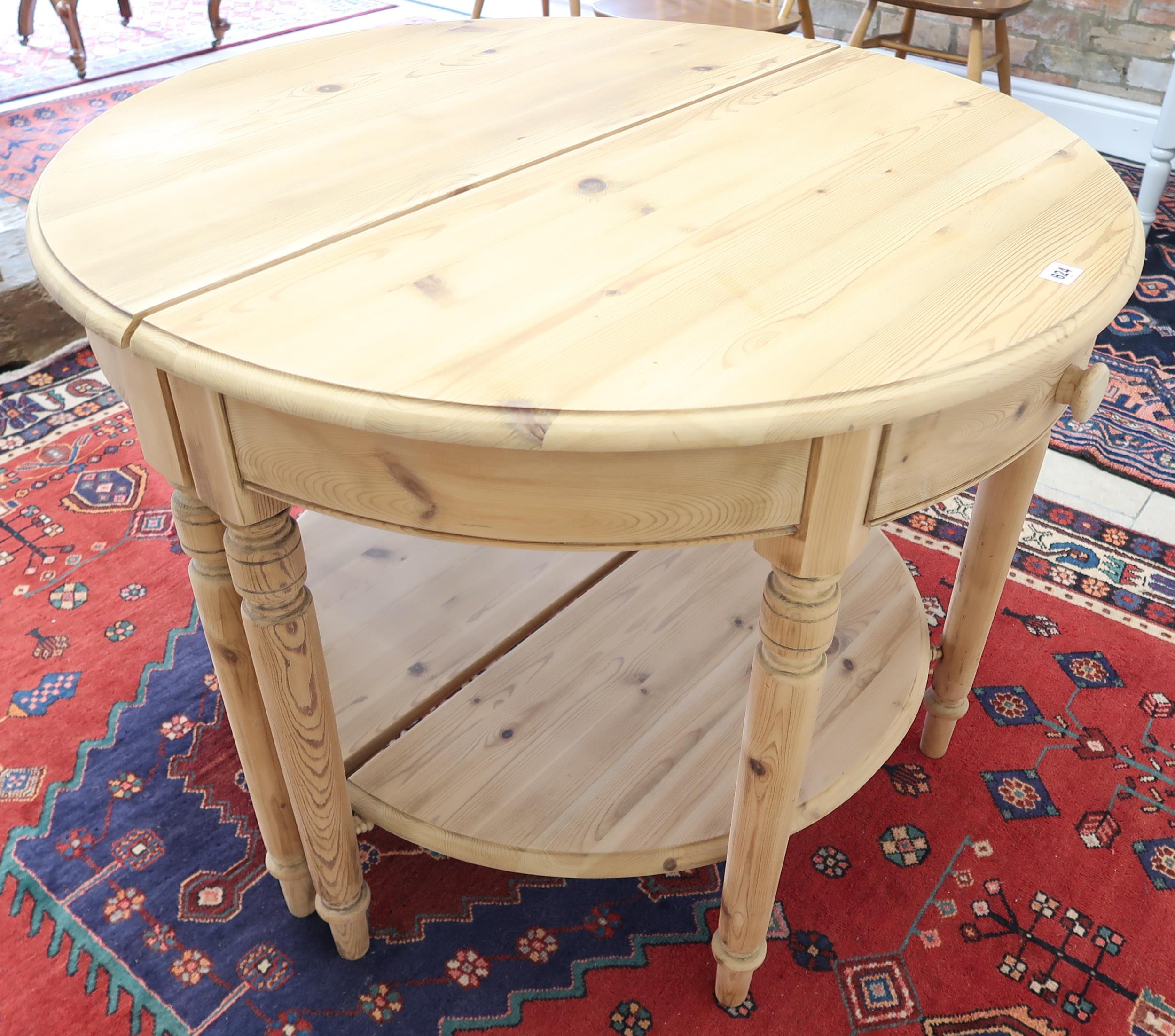 A pair of Ducal pine D end side tables - can be joined together to make one - Width 90cm x Height - Bild 2 aus 2