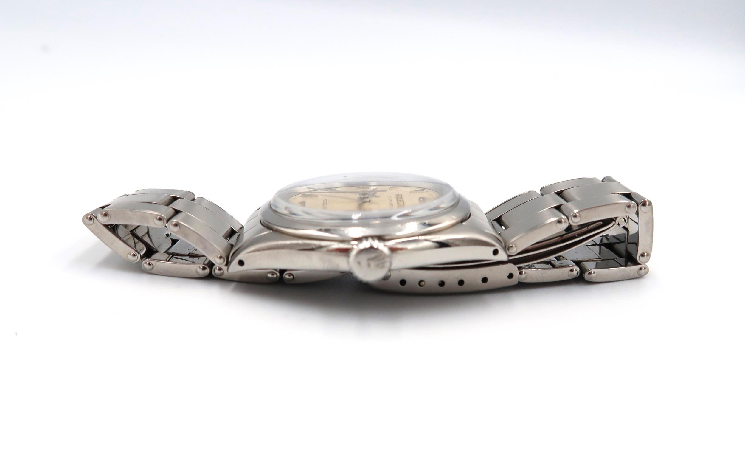 An early Gents steel cased Rolex Oyster precision wristwatch - diameter 35mm not including screw - Bild 3 aus 5