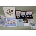 A selection of British coinage, commemorative