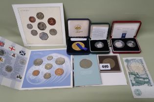 A selection of British coinage, commemorative