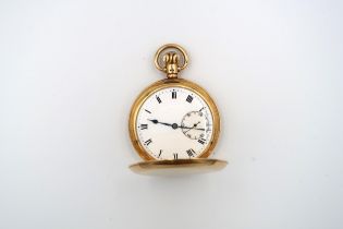 An 18ct gold full hunter pocket watch. Case number: 270571. Hallmarked Birmingham 1923. Weight 111.