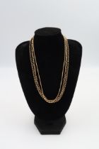 Assorted 9ct gold necklaces, total weight 34 grams