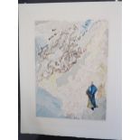 Salvador Dali - Print, unframed - The Constellation of Blessed Spirits Paradise - 17cm x 24cm -