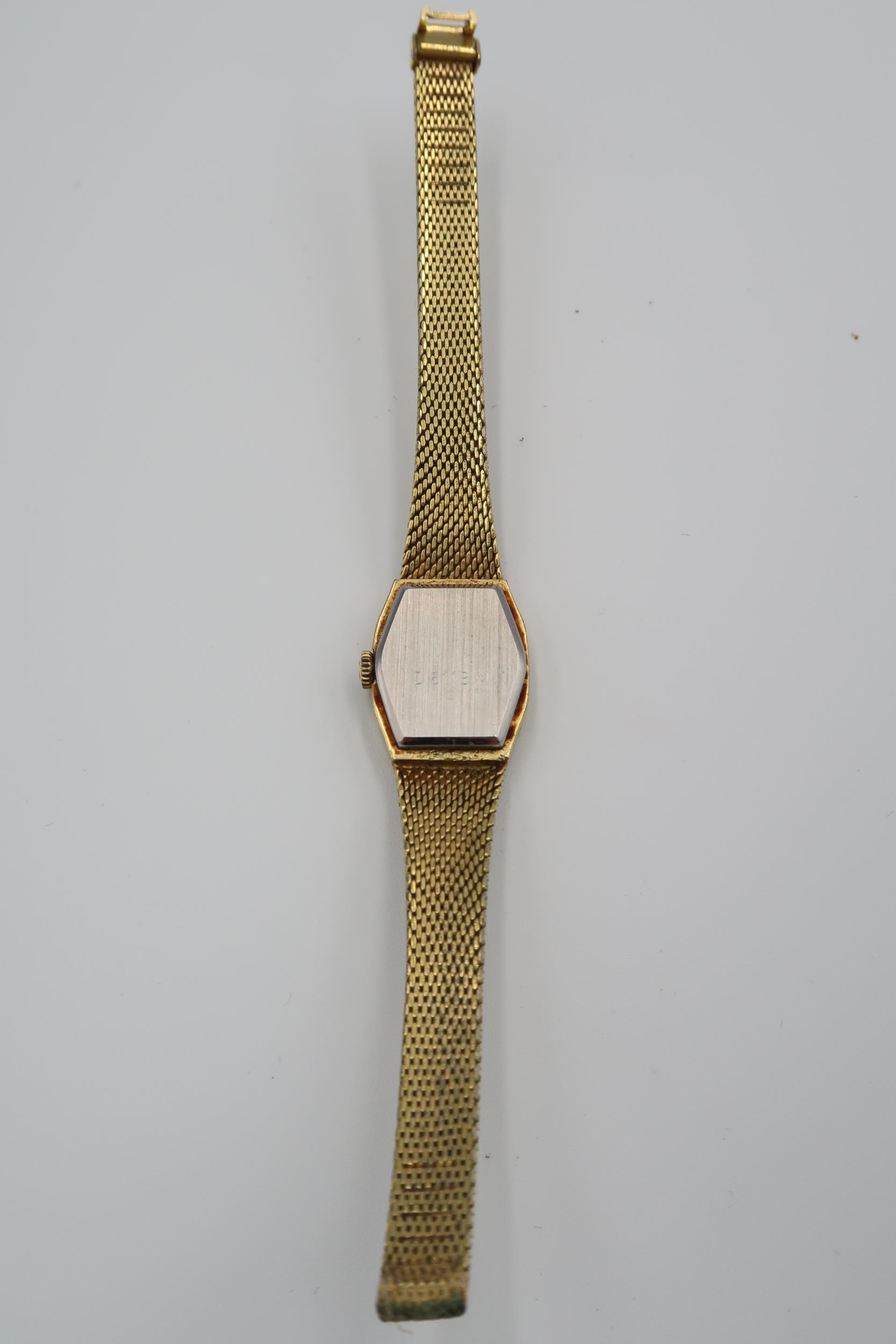 A ladies Marvin watch with gold plated strap and case - Bild 3 aus 3