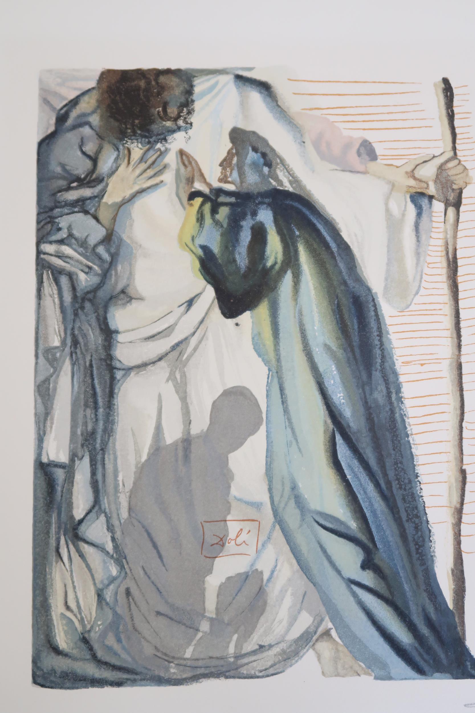 Salvador Dali - Print, unframed - The Blind for Envy Purgatory - 17cm x 25cm - signed