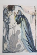 Salvador Dali - Print, unframed - The Blind for Envy Purgatory - 17cm x 25cm - signed