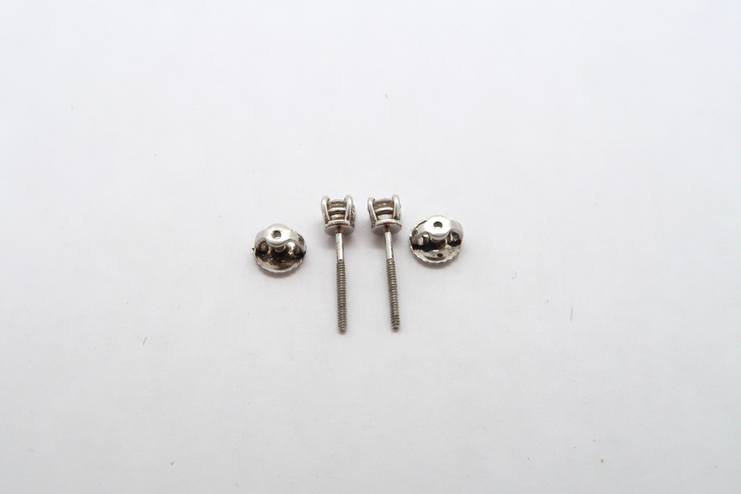 A pair of Tiffany diamond stud earrings, in Tiffany box - Image 3 of 3