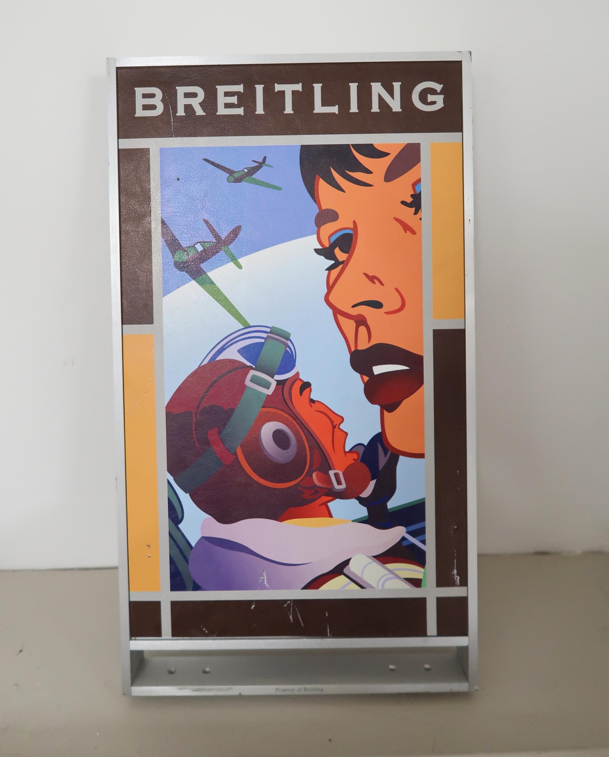 Two Breitling advertising plaques - 45cm x 16.4cm and 40cm x 22.5cm - Image 3 of 3