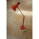 A vintage angle poise lamp, working but will need a safety check before use