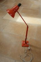 A vintage angle poise lamp, working but will need a safety check before use