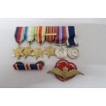 Miniature medals WWII including 1935-45 Star, Atlantic Star, Africa Star, Burma Star, Burma Star