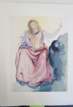 Salvador Dali - Print, unframed - Beatrice Resolves Dante's Doubts Paradise - 19cm x 24cm - unsigned