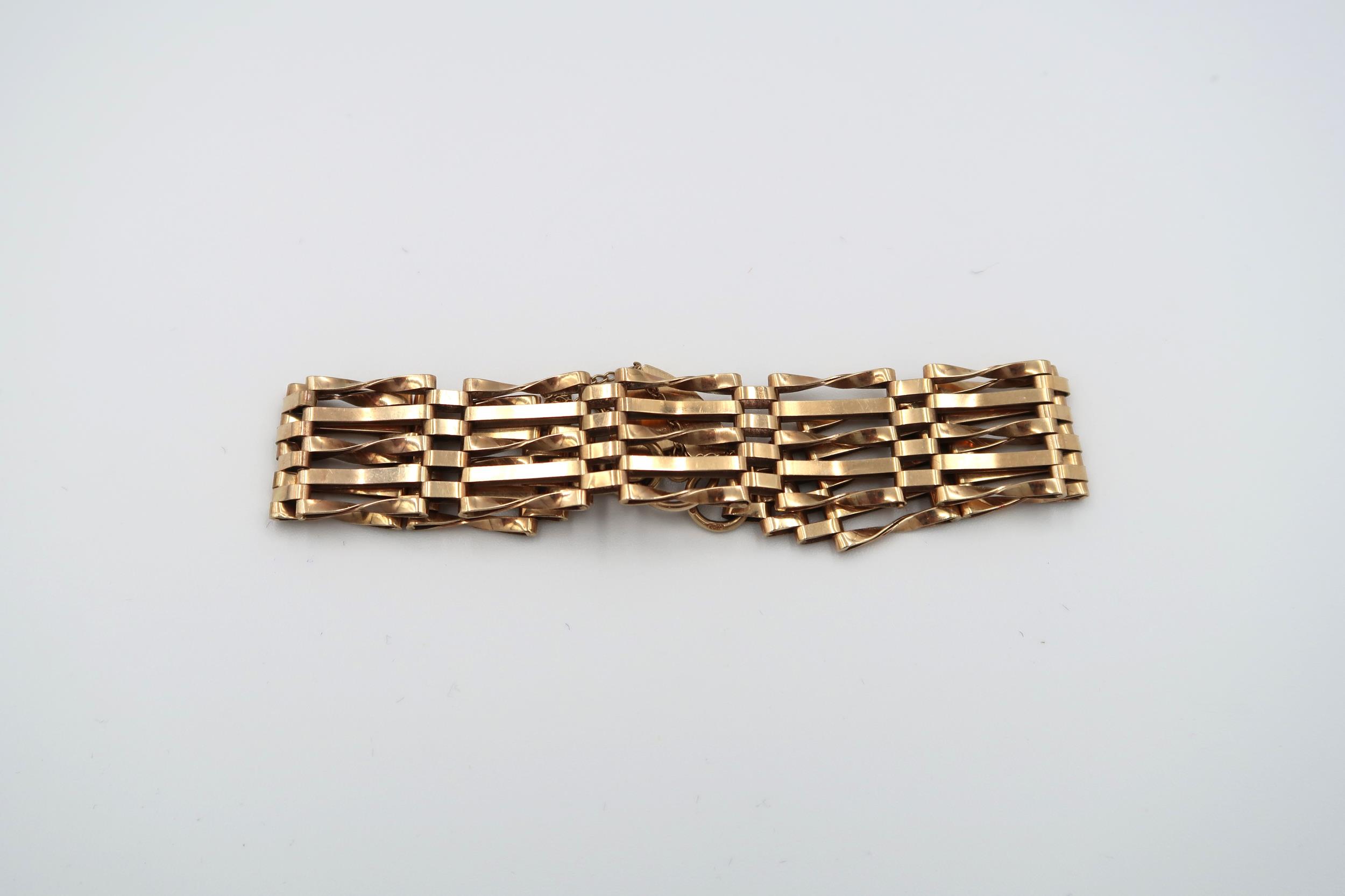 Two 9ct gold link bracelets, total weight 17.9 grams - Image 2 of 3