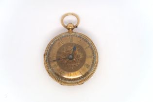 An 18ct gold pocket watch - approx weight 51 grams