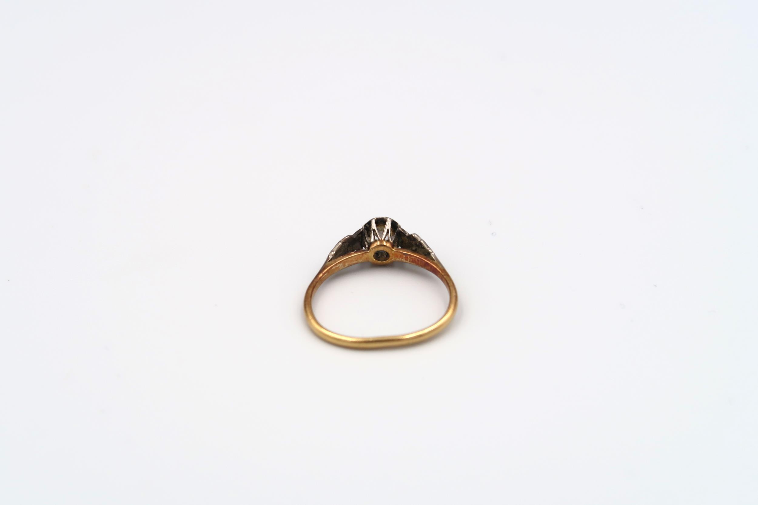 An old cut diamond dress ring estimated 0.06ct. Stamped 18ct, weight 1.69 grams, size L 1/2; a white - Image 6 of 6