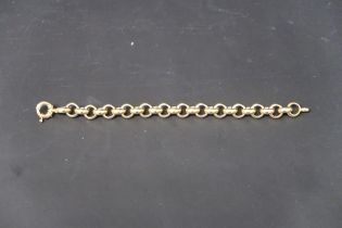 An 18ct yellow gold belcher bracelet, approx 23.5 grams, 18.5 cm long