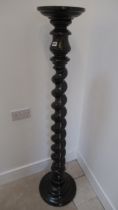 A good quality plant stand on a well turned barley twist stem - Height 142cm