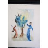 Salvador Dali - Print, unframed - The Tree of Punishment Purgatory - 18cm x 25cm - unsigned