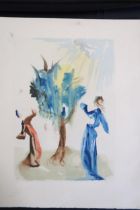 Salvador Dali - Print, unframed - The Tree of Punishment Purgatory - 18cm x 25cm - unsigned