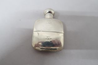 A silver hallmarked hip flask