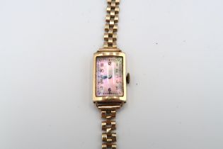 A 9ct gold ladies watch - approx total weight 12.6 grams