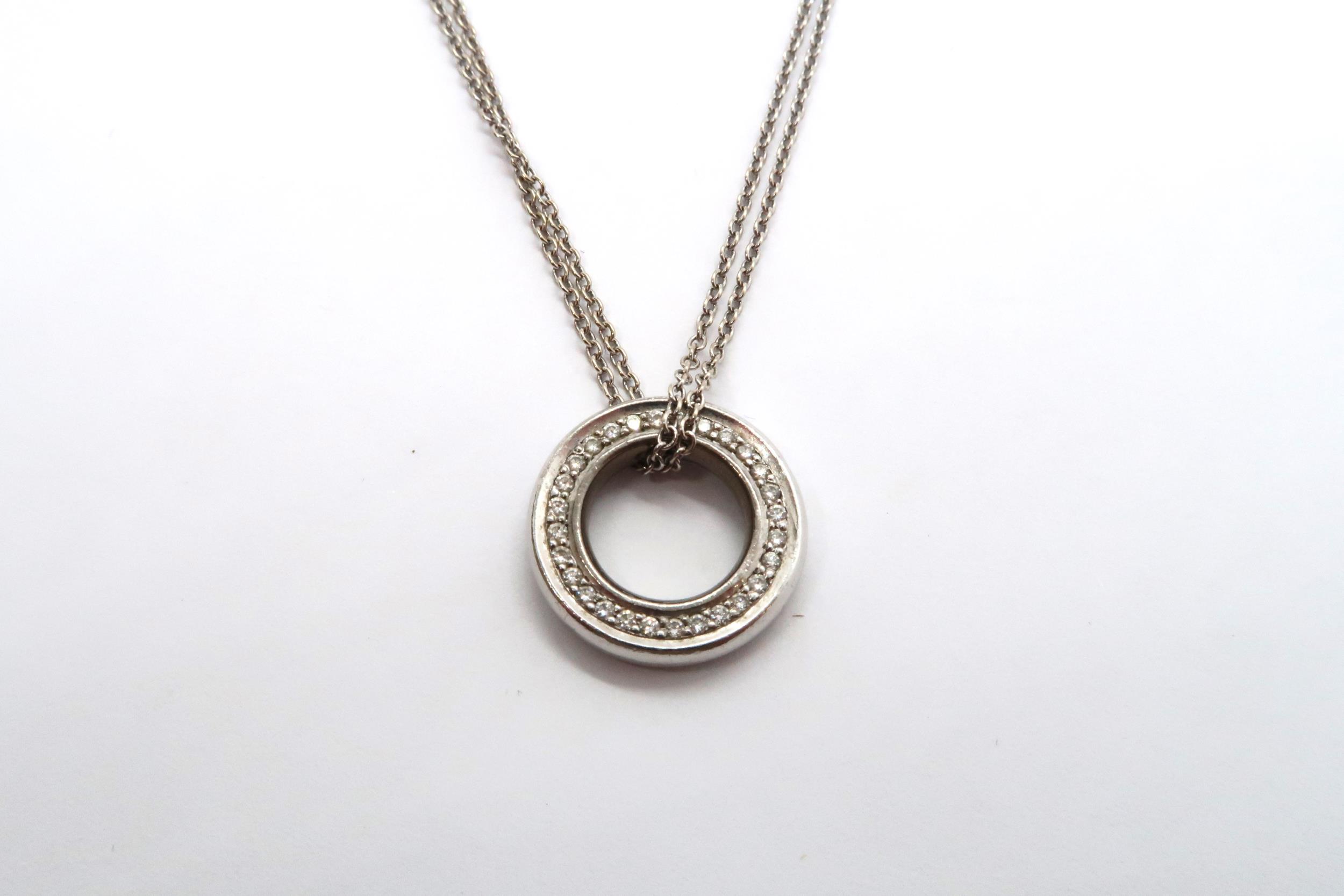 A Boodles 'Roulette' pendant/necklace - The pendant set with brilliant-cut diamonds to the front and - Image 3 of 5