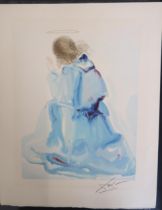 Salvador Dali - Print, unframed - The Angel of the First Heaven Paradise - 18cm x 24cm - signed