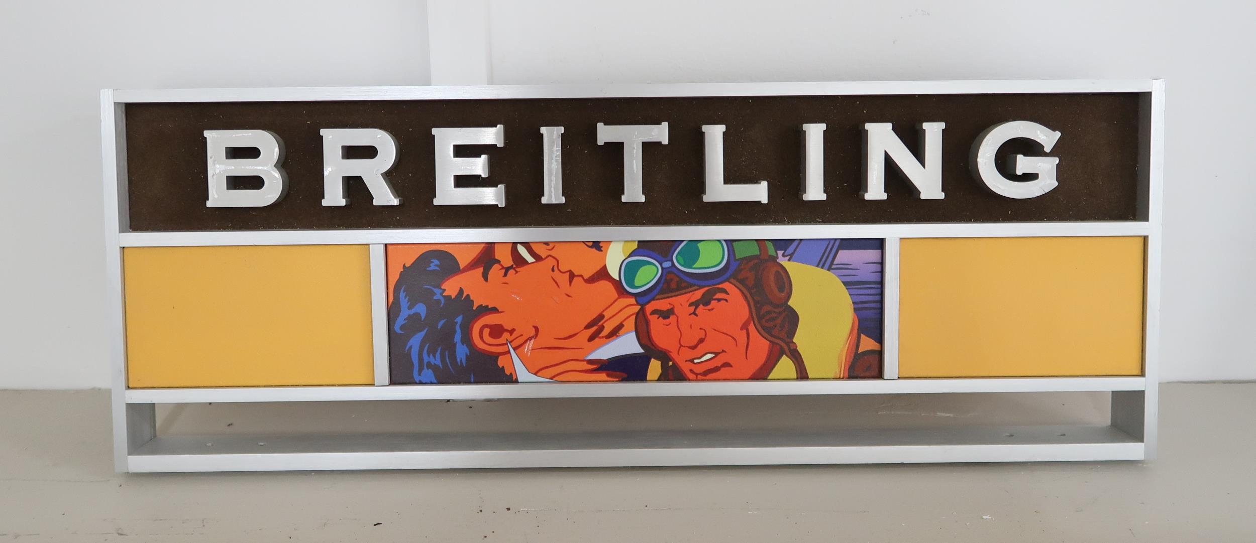 Two Breitling advertising plaques - 45cm x 16.4cm and 40cm x 22.5cm - Image 2 of 3