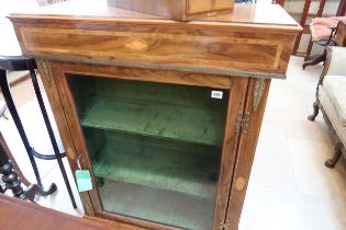 A Regency Rosewood and Tulip-wood Bookcase or Display cabinet with Brass Lion paw feet. 83 cm wide x