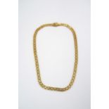An 18ct yellow gold fancy link necklace - approx weight 37.46 grams - Length 42cm