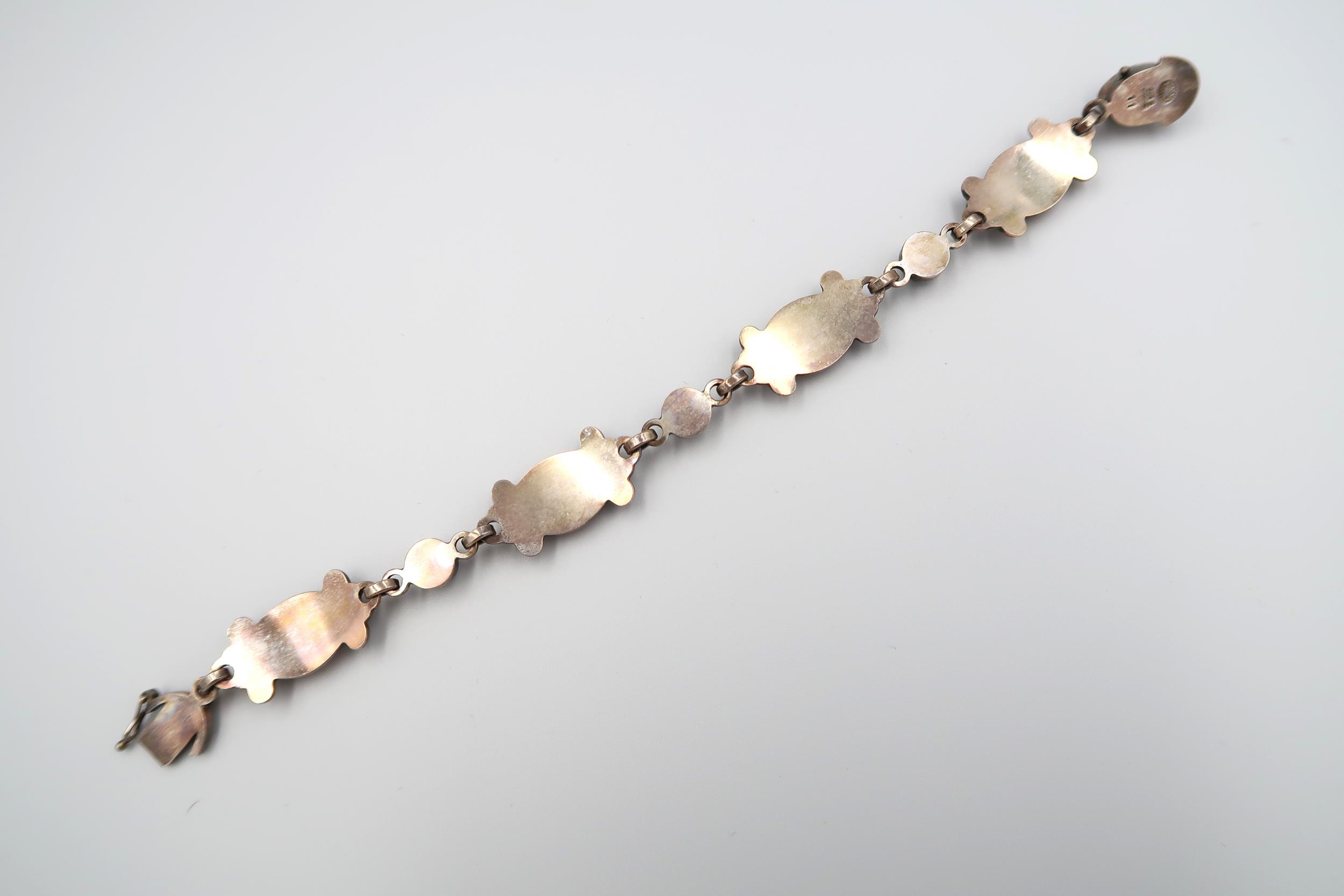 A Georg Jensen heritage 'moonlight' bracelet set with four moonstones number 11, design ref:3530908, - Image 4 of 5