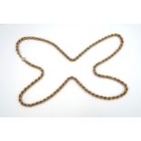 A 9ct gold rope twist chain. Weight 12.06 grams.