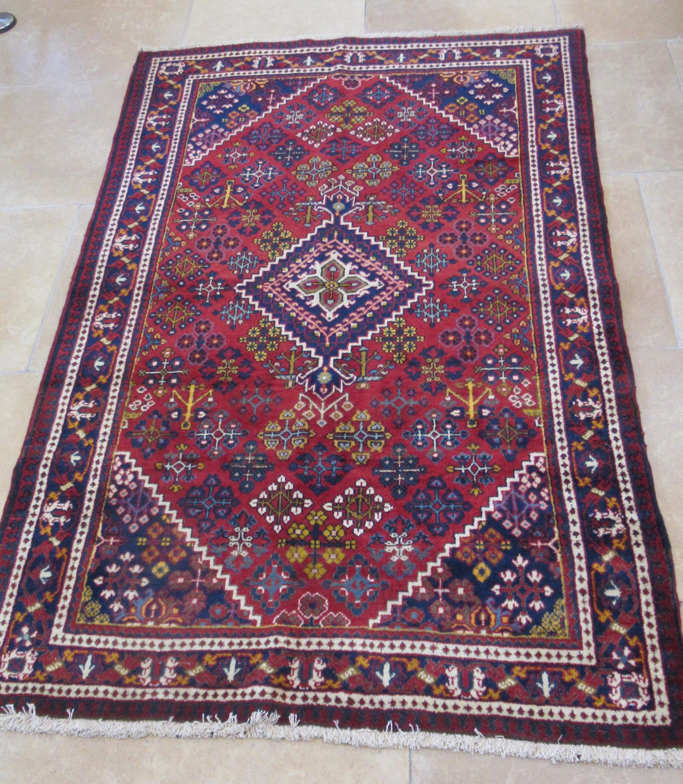 A hand knotted woollen Josha Gaan rug - 2.20m x 1.35m