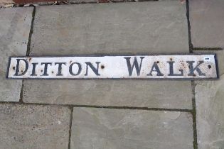 A street sign for Ditton Walk Cambridge, 115cm long